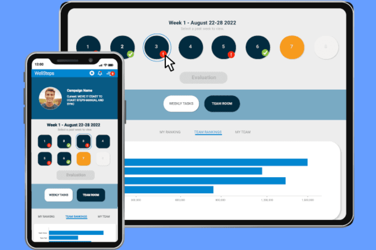 WellSteps screenshot - 10 Programas Gratis de Bienestar Corporativo en 2026