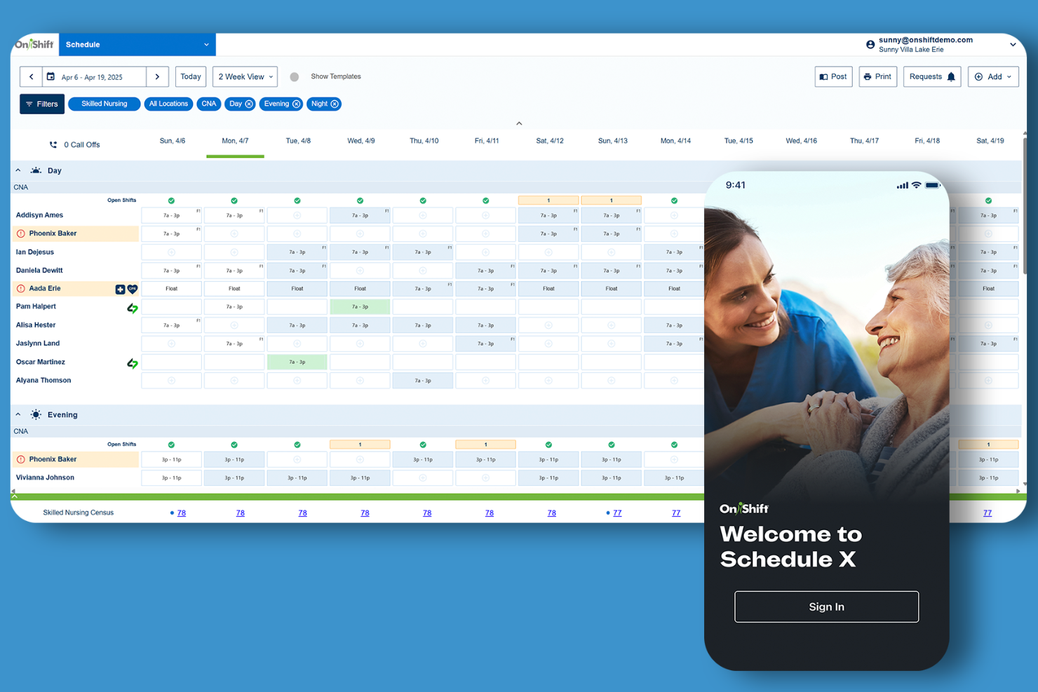 OnShift screenshot - 17 Mejores Programas de Autoprogramación de Turnos para Empleados Analizados en 2026