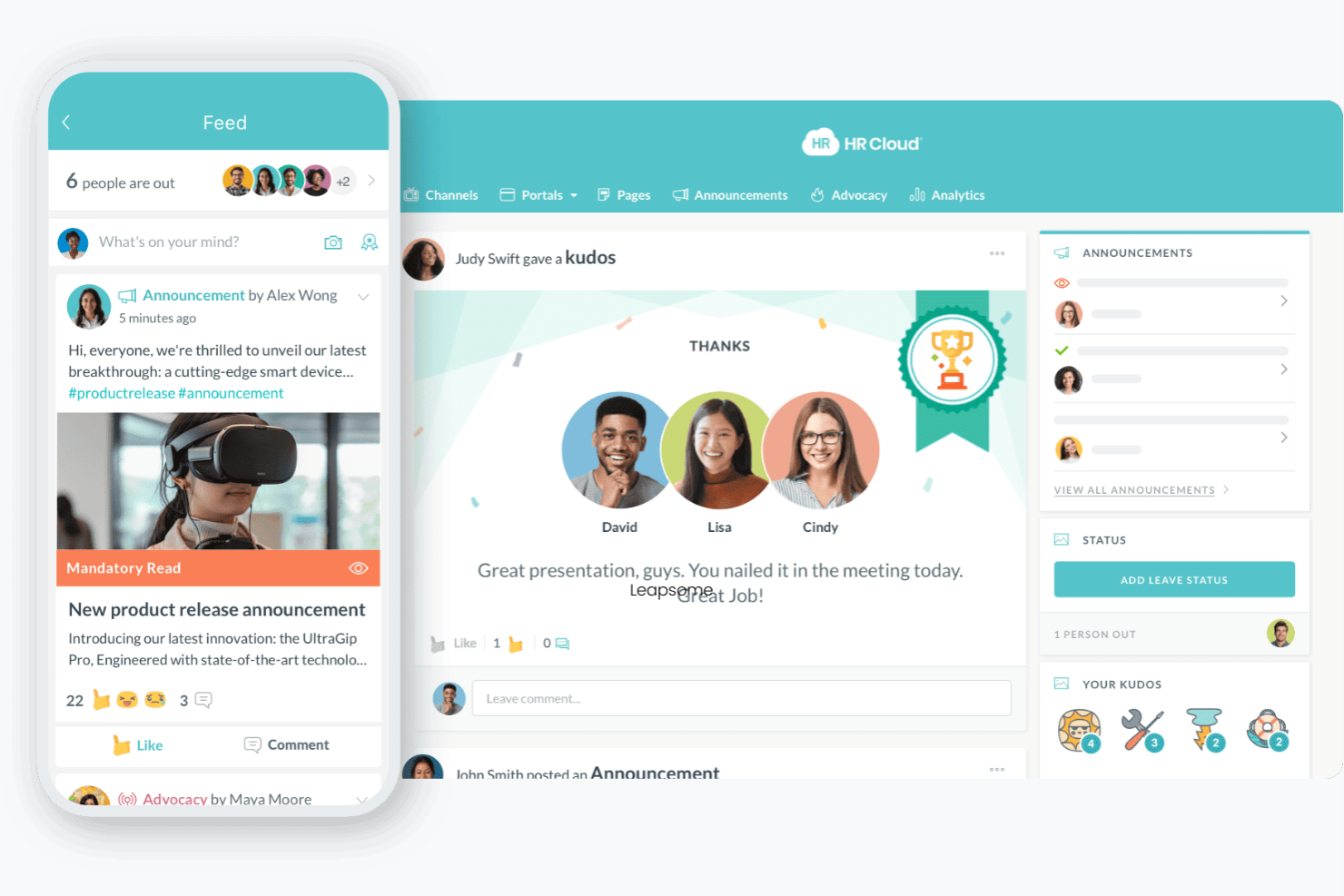 HR Cloud screenshot - Los 10 Mejores Software de Gestión de Registros de Empleados Analizados en 2026
