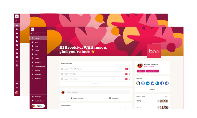 HiBob screenshot - Las 10 mejores plataformas de IA para 2026 (opciones gratuitas y de pago)