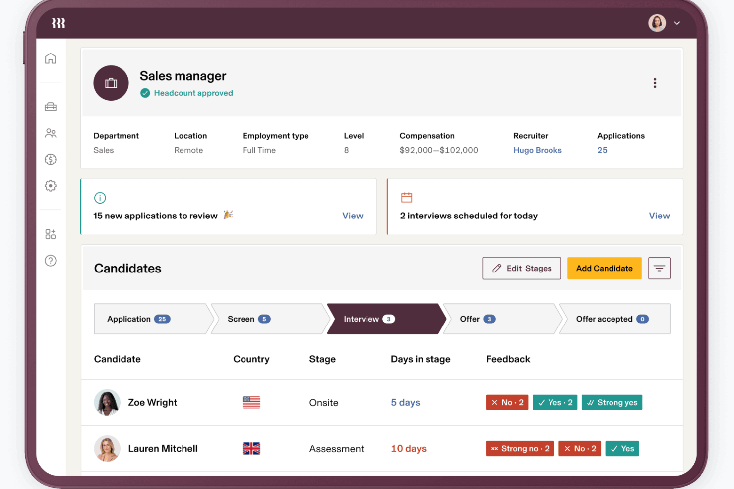 Rippling screenshot - Los 10 Mejores Software de Gestión de Registros de Empleados Analizados en 2026