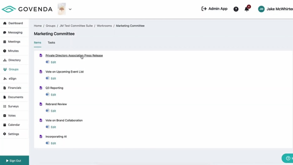Govenda screenshot - Las 10 Mejores Plataformas de Gestión de Juntas con IA Evaluadas en 2026
