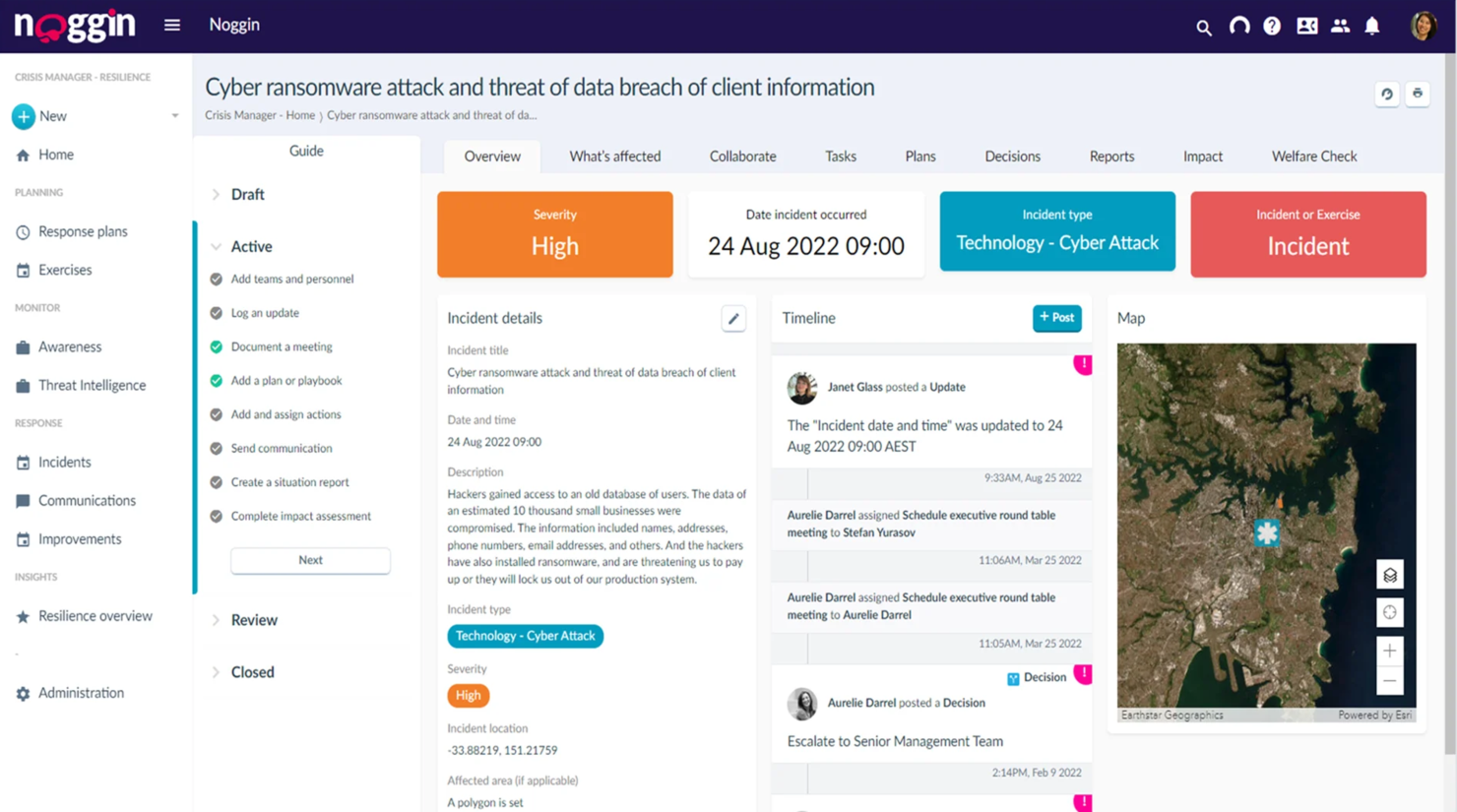 Noggin screenshot - 10 mejores herramientas de gestión de crisis con IA analizadas en 2026