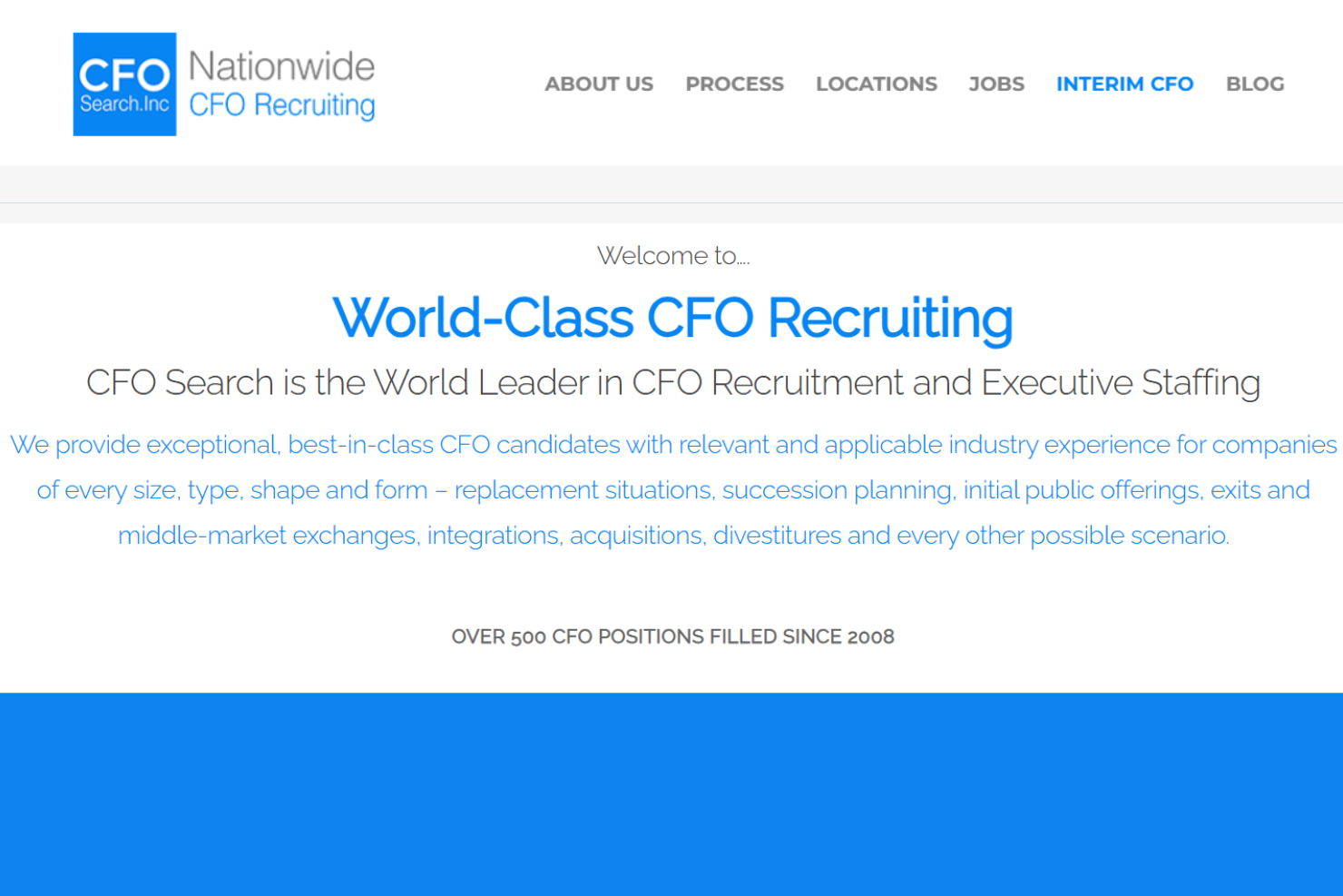 CFO Search Inc. screenshot - 10 de las mejores empresas de selección de directores financieros analizadas en 2026