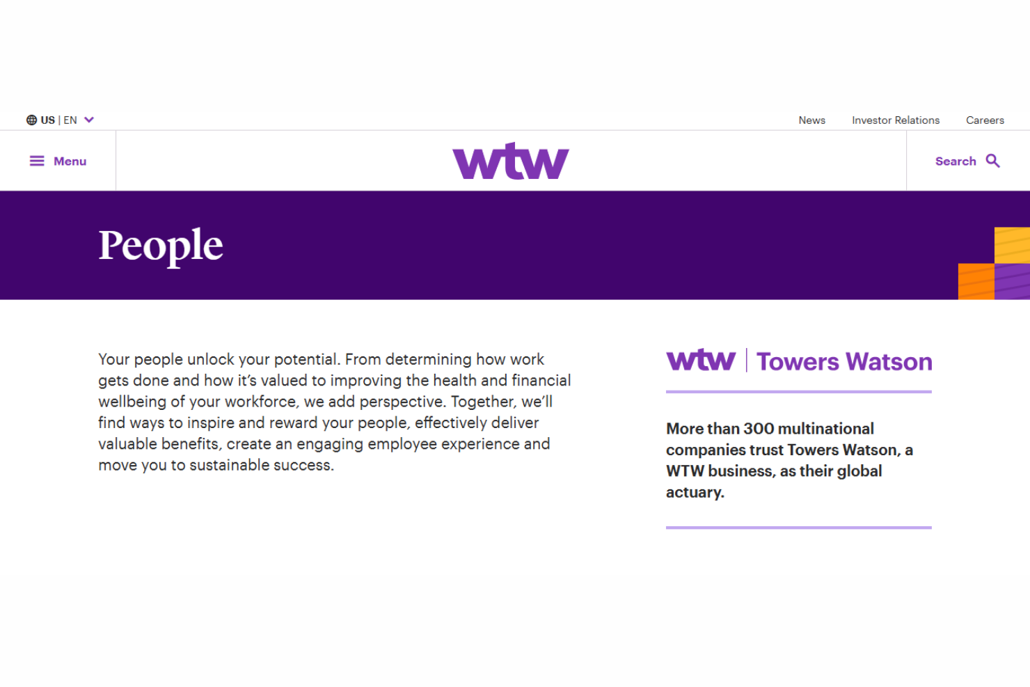 Willis Towers Watson (WTW) screenshot - 10 de las Mejores Firmas Boutique de Consultoría en RRHH de 2026: Reseñadas