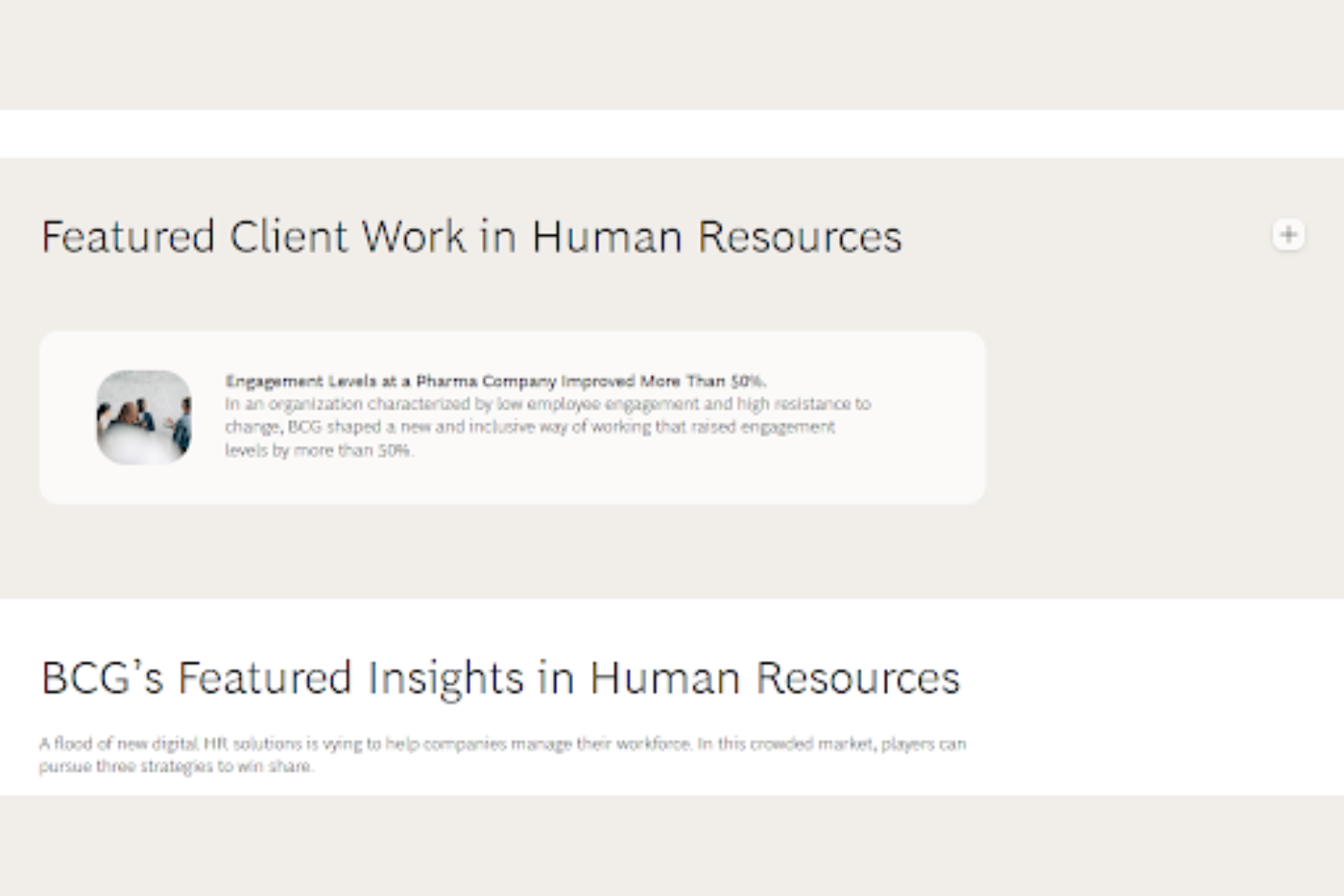 BCG (Boston Consulting Group) screenshot - 10 mejores empresas de consultoría en tecnología de RR. HH. de 2026: reseña