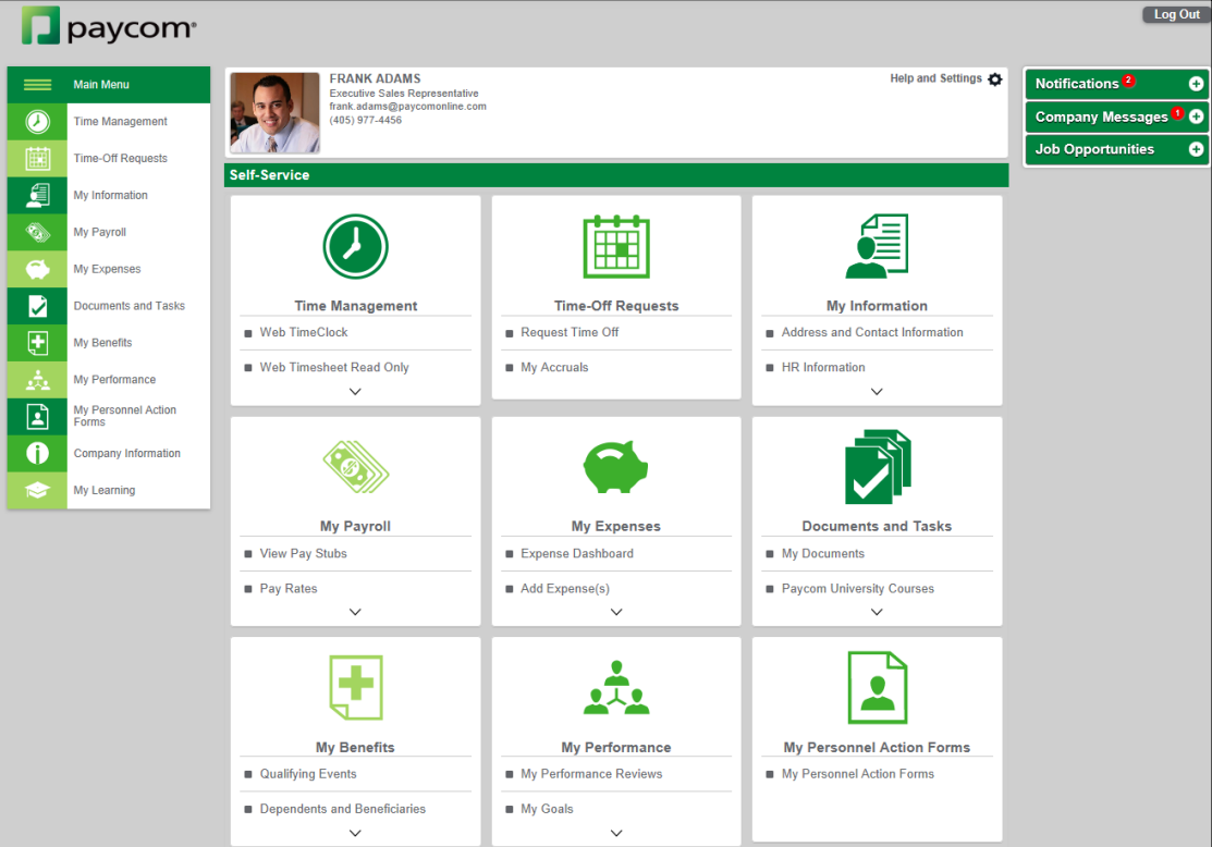 Paycom screenshot - 10 Mejores Alternativas a Paylocity: Reseñadas en 2026