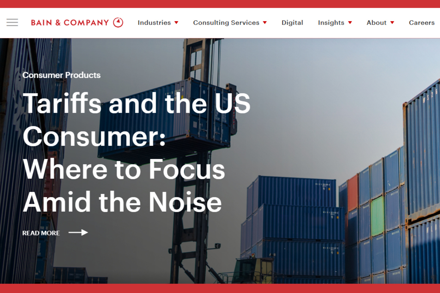 Bain &amp; Company screenshot - 10 mejores empresas de consultoría de RR. HH. en Sídney analizadas en 2026