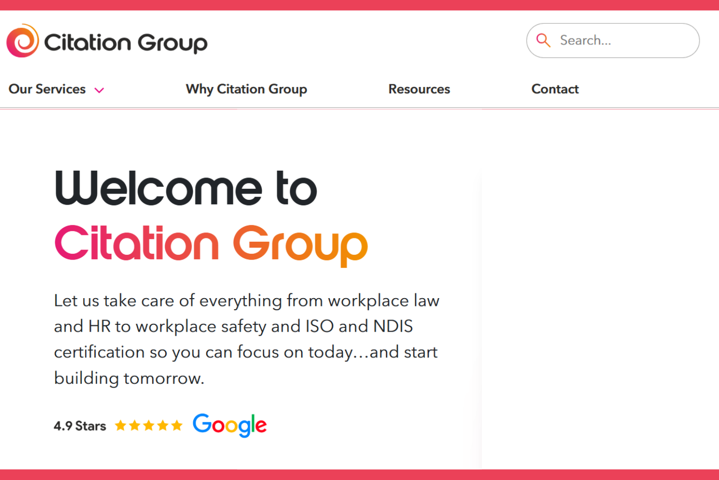 Citation Group screenshot - 10 mejores empresas de consultoría de RR. HH. en Sídney analizadas en 2026