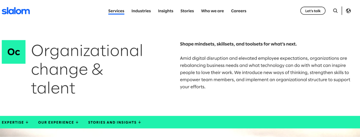 Slalom screenshot - 10 mejores empresas de consultoría de RR. HH. en Tampa reseñadas en 2026