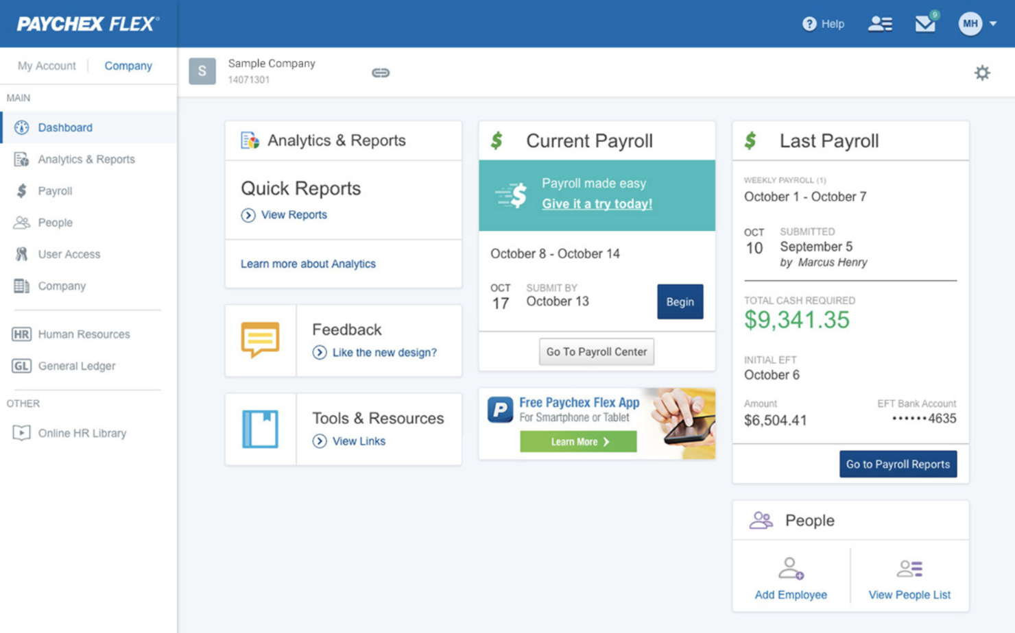 Paychex screenshot - 10 Mejores Alternativas a Zenefits Analizadas en 2026