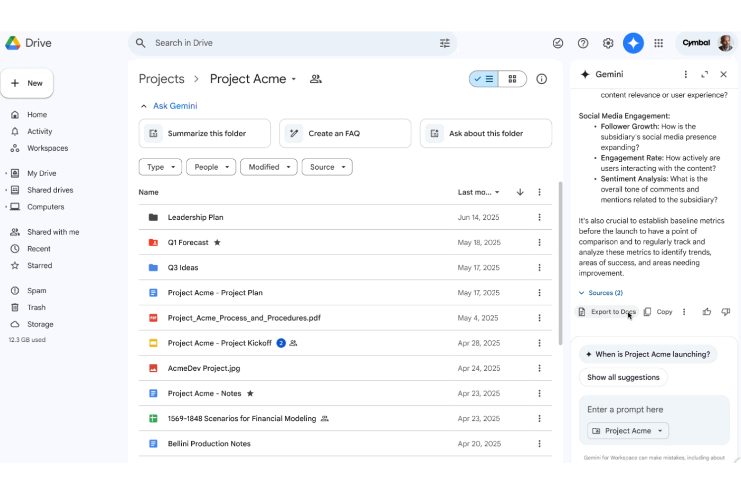 Google Drive screenshot - 10 Migliori Strumenti di Collaborazione nel 2026