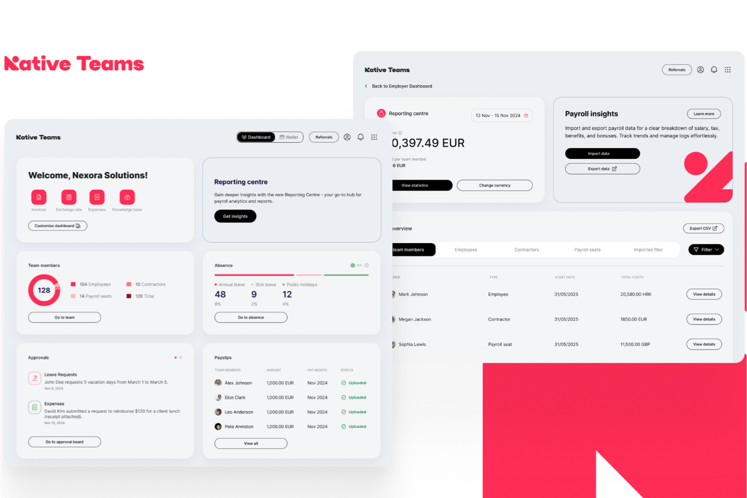 Native Teams screenshot - 10 mejores servicios de empleador de registro en Malasia en 2026