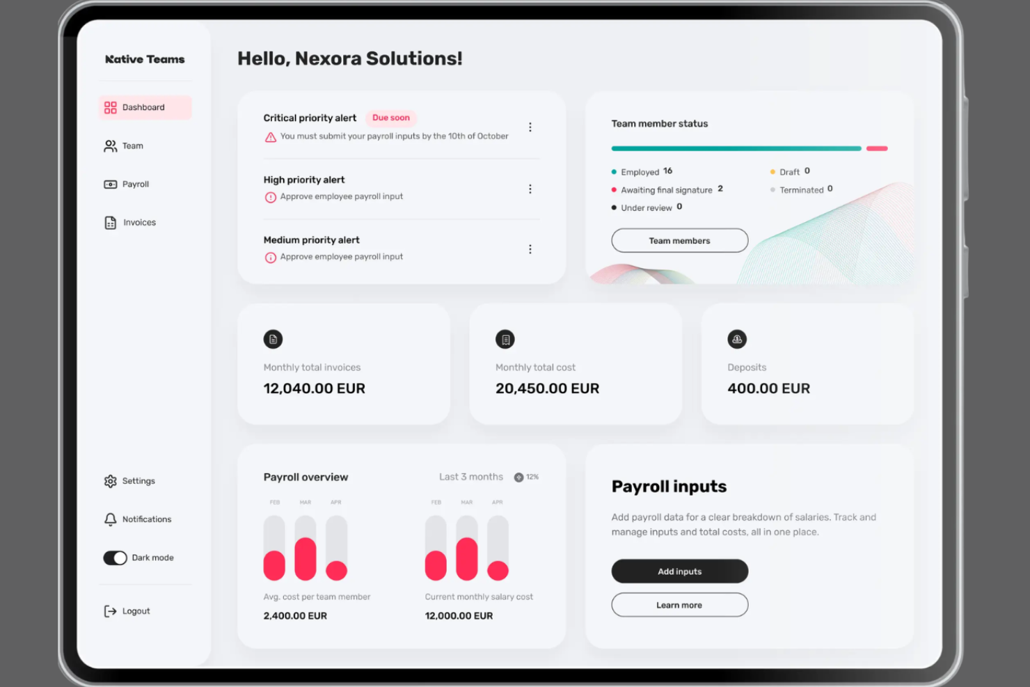 Native Teams screenshot - 10 Mejores Servicios de Empleador de Registro en Rumanía en 2026