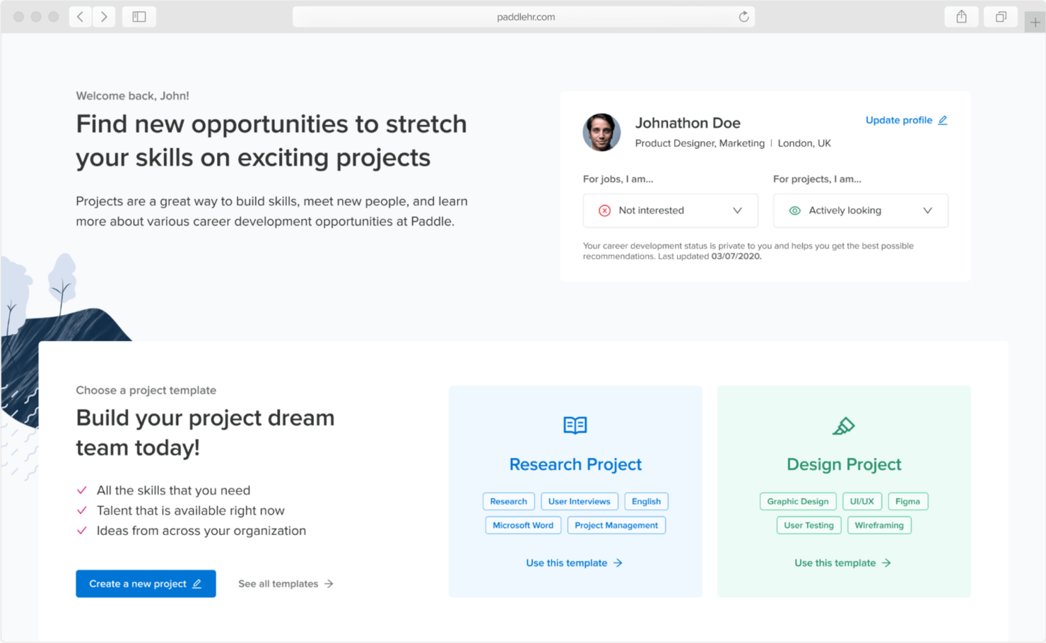 Paddle screenshot - Las 10 Mejores Plataformas de Mercado de Talentos Revisadas en 2026