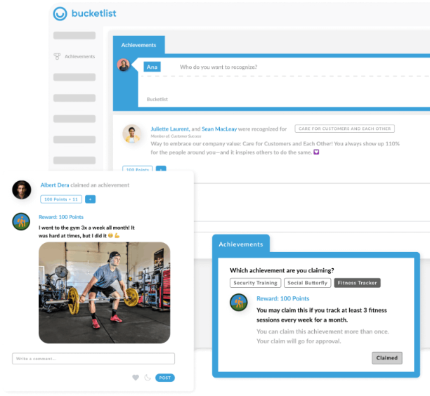 Bucketlist Rewards screenshot - 10 Mejores Software de Incentivos para Empleados Analizados en 2026