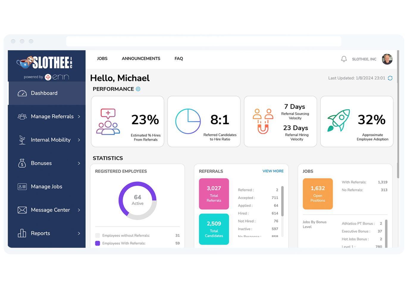 ERIN screenshot - Las 10 Mejores Plataformas de Recomendación de Empleados Reseñadas en 2026