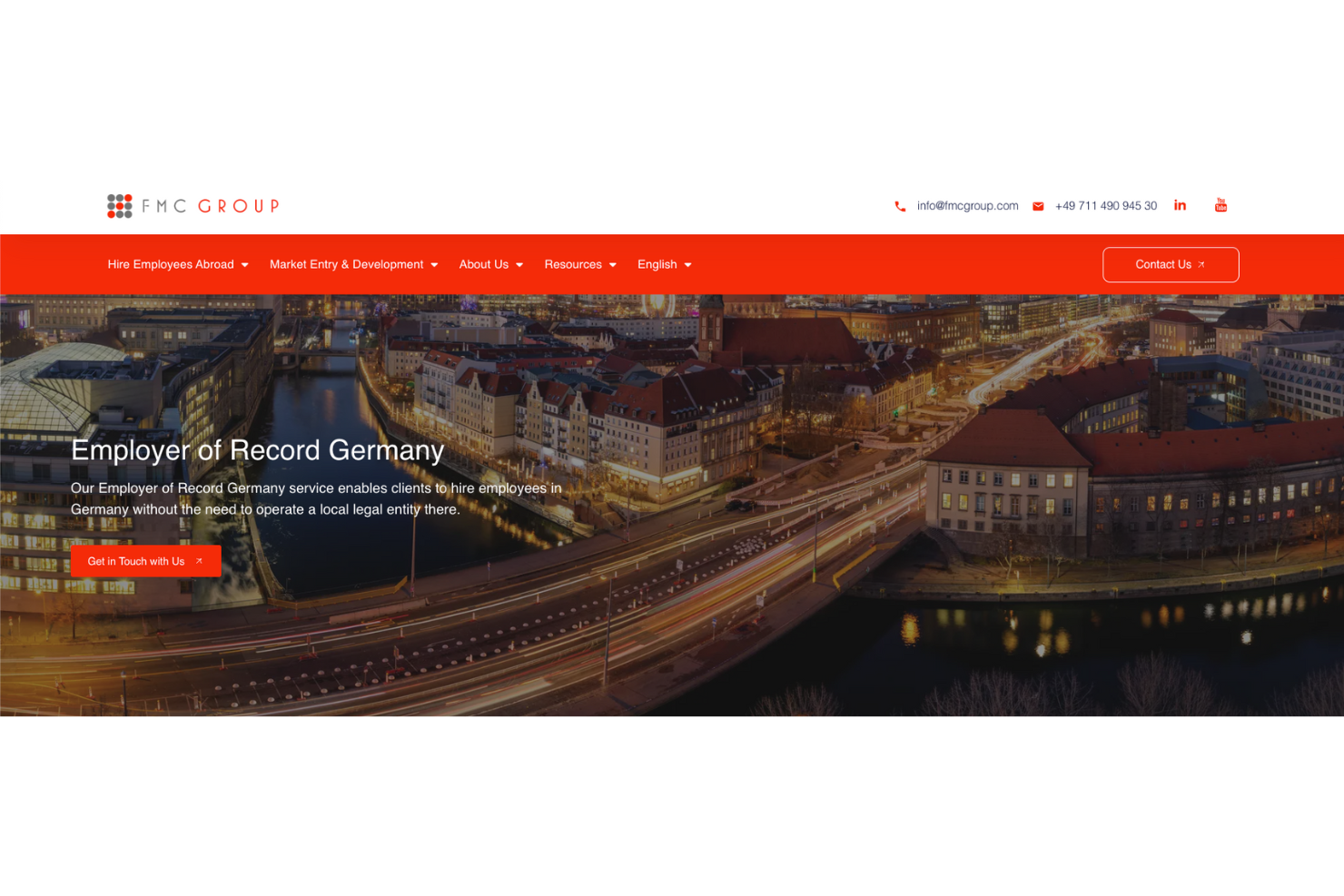 FMC Group screenshot - 10 mejores empleadores de registro en Alemania: Revisados en 2026