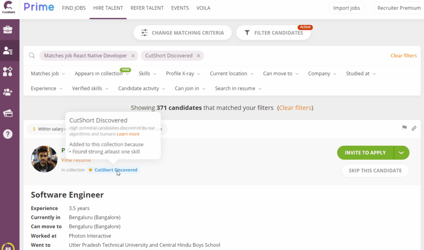 Cutshort screenshot - Las 10 Mejores Plataformas de Bolsa de Empleo de 2026