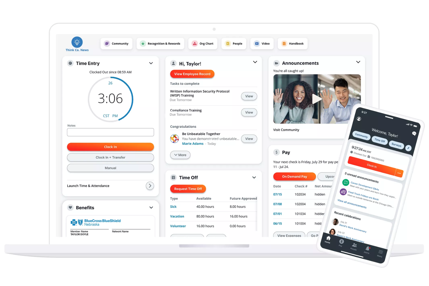 Paylocity screenshot - 10 Mejores Software de Entrega de Servicios de RRHH de 2026