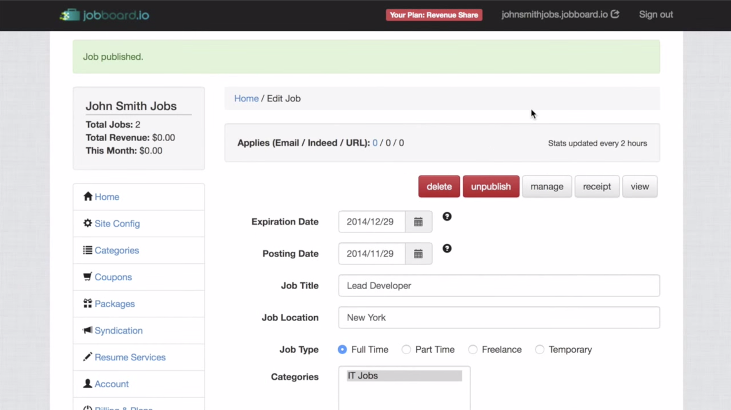 JobBoard.io screenshot - Las 10 Mejores Plataformas de Bolsa de Empleo de 2026