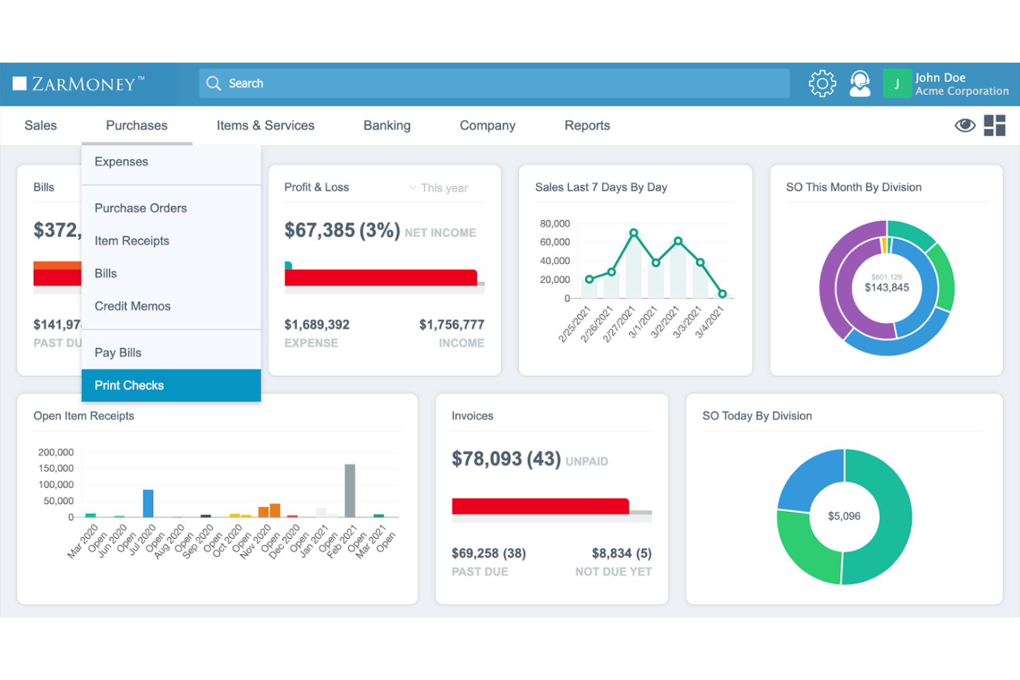 ZarMoney screenshot - Las 10 mejores alternativas a FreshBooks de 2026