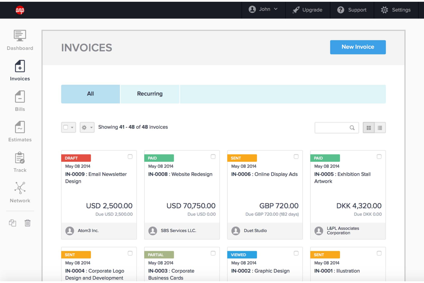 Hiveage screenshot - Las 10 mejores alternativas a FreshBooks de 2026