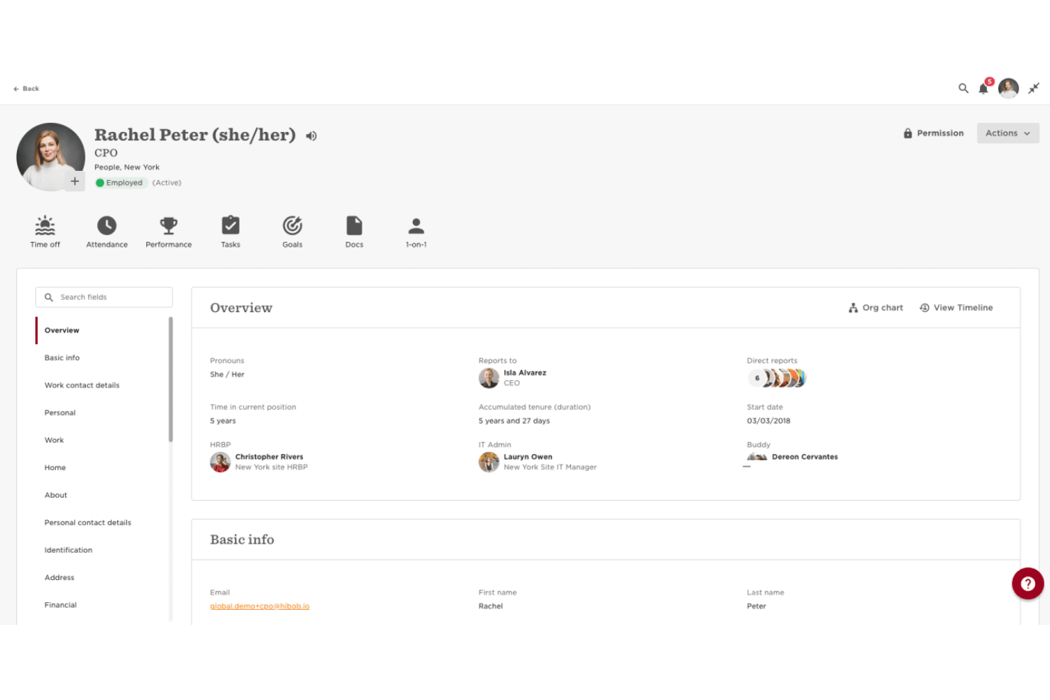 HiBob screenshot - Los 10 Mejores Software de Flujos de Trabajo de RRHH de 2026