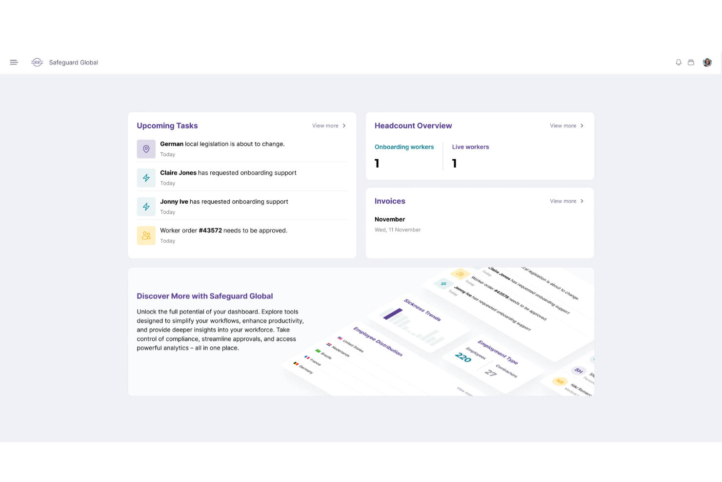 Safeguard Global screenshot - 10 Mejores EOR para Startups Tecnológicas en 2026