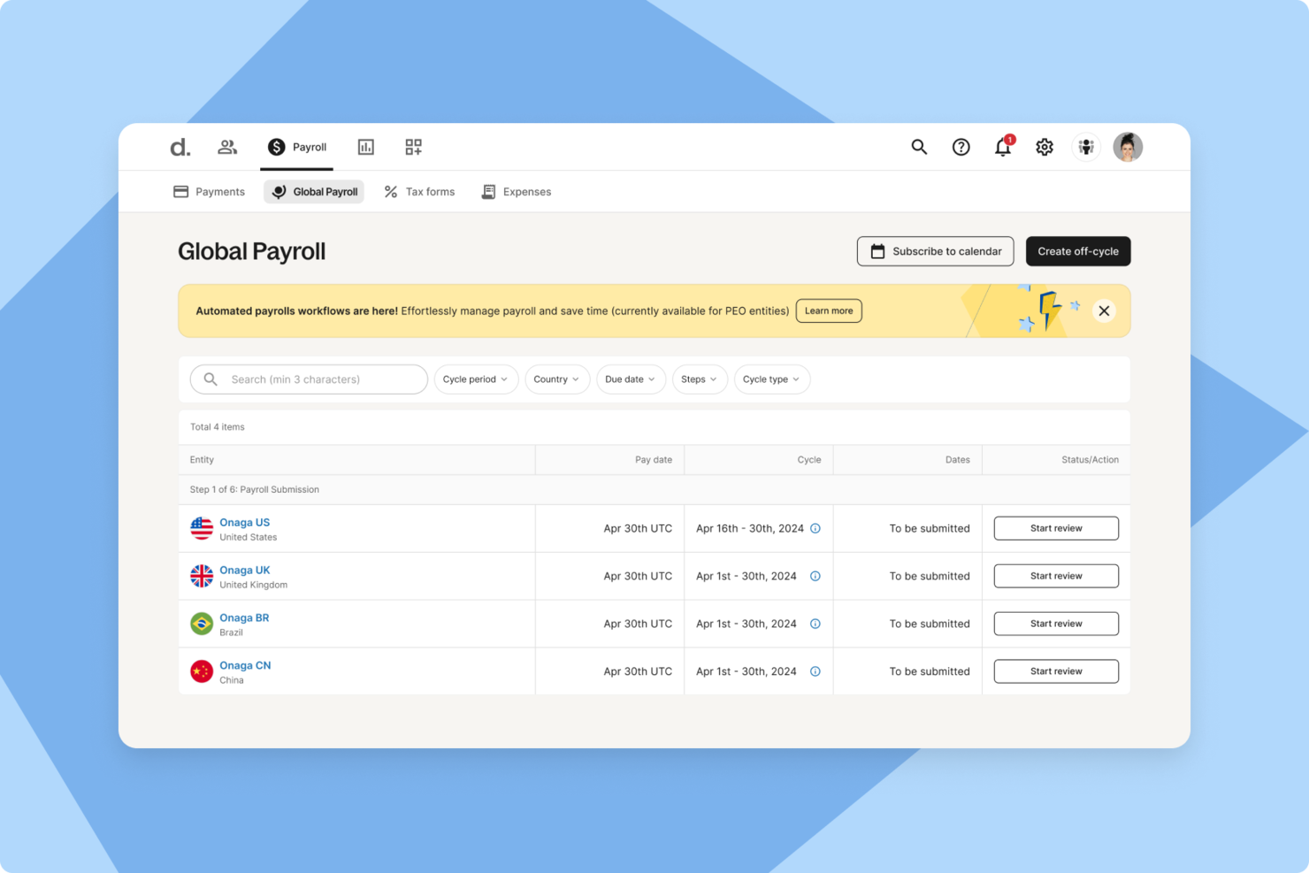 Deel Payroll screenshot - 14 Mejores Programas de Nómina Baratos Analizados en 2026