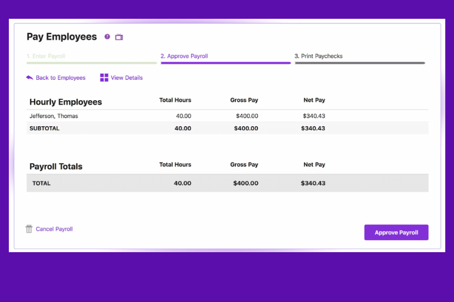 Patriot Payroll screenshot - Los 10 Mejores Software de Nómina para Mac en 2026