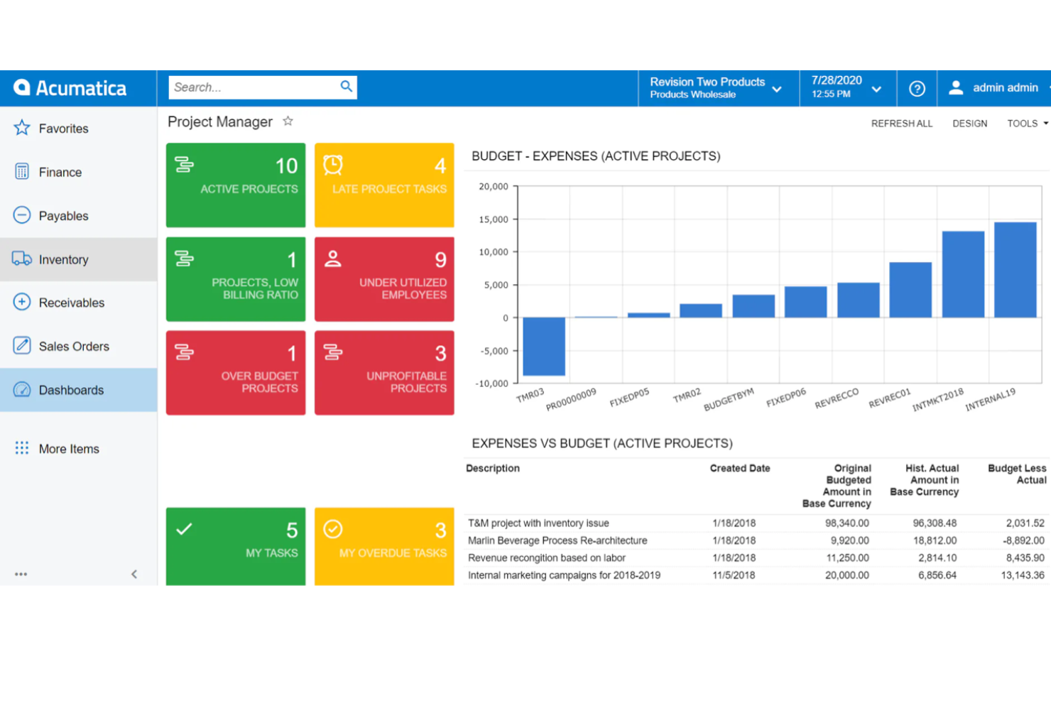 Acumatica screenshot - 30 Mejores Software de Gestión Empresarial de 2026: Comparados