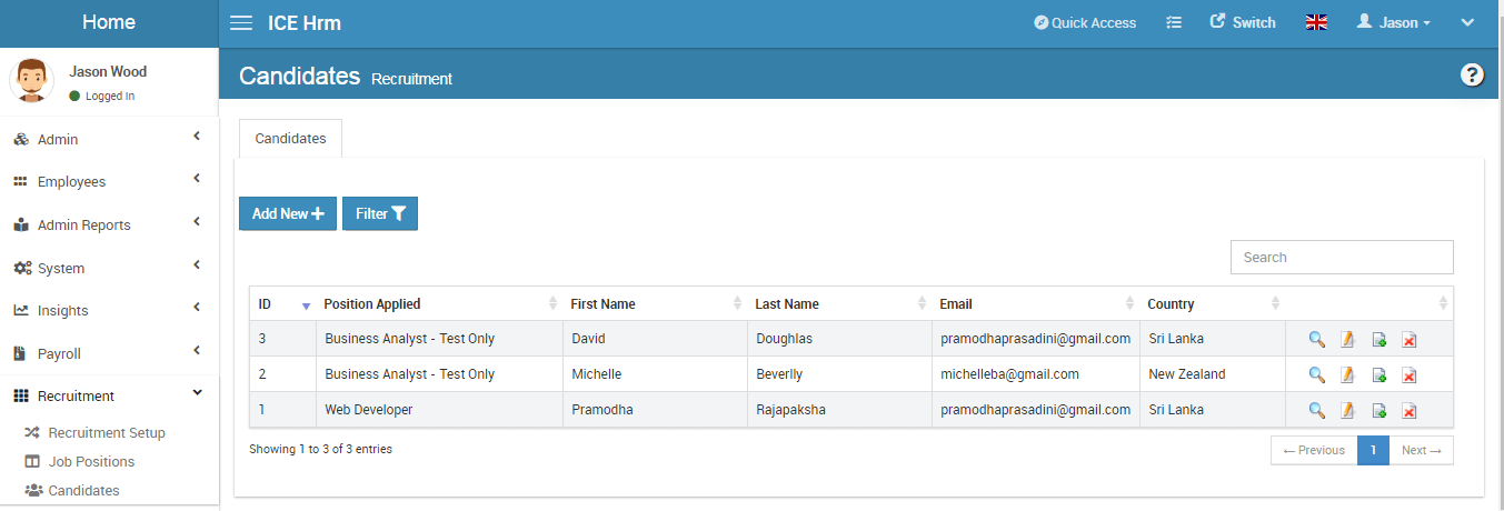 IceHrm Open Source Edition screenshot - Las 10 Mejores Herramientas de Recursos Humanos de Código Abierto Analizadas para 2026