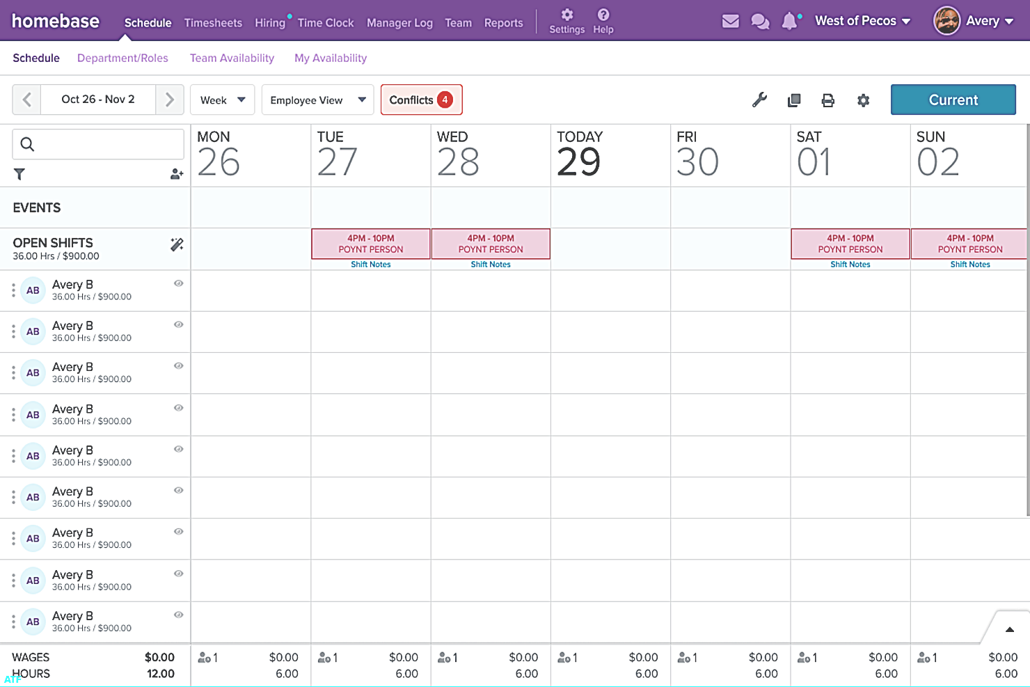 Homebase screenshot - 10 Mejores Software de Gestión de Personal de 2026: Analizados