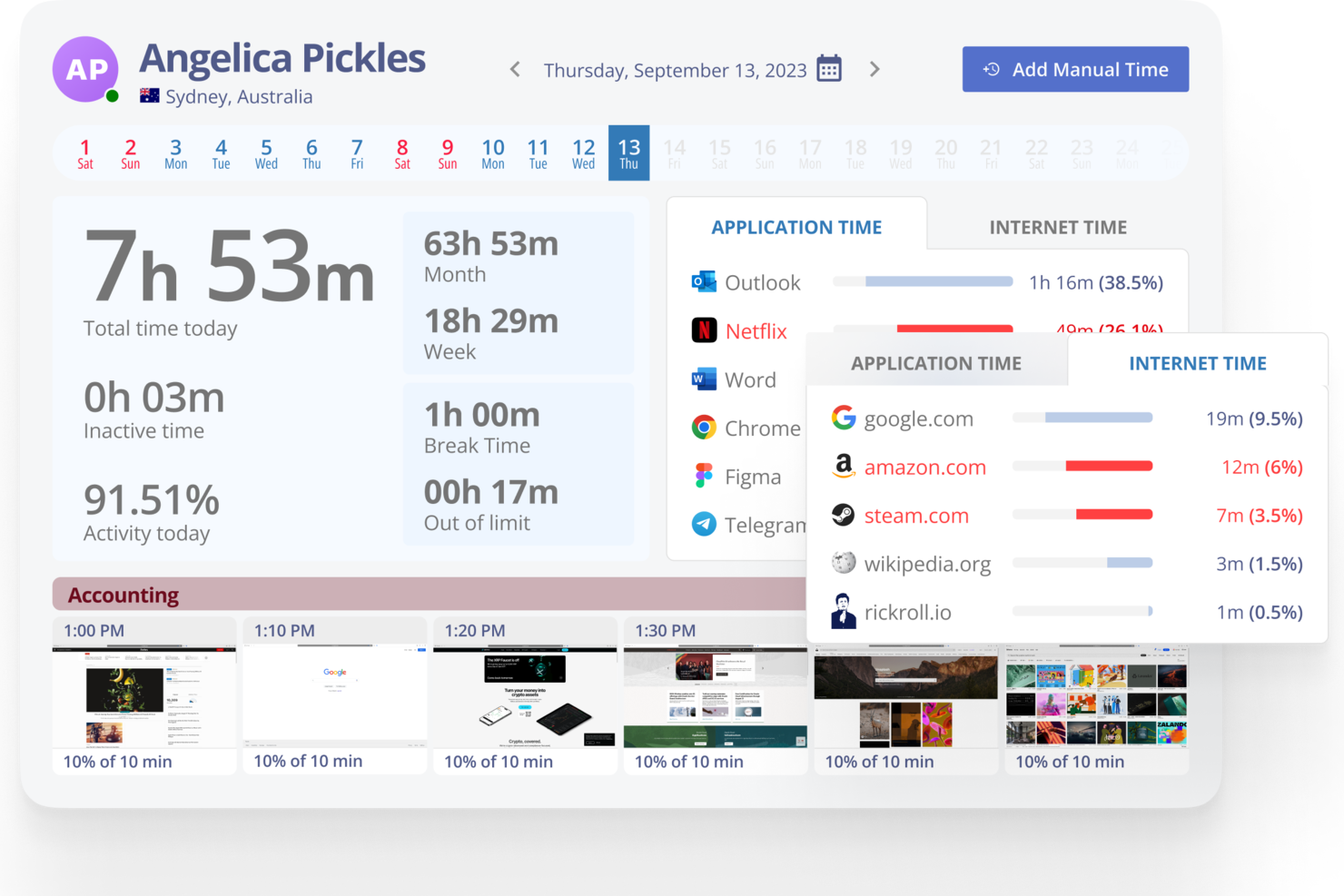 Monitask screenshot - Los 10 Mejores Sistemas de Gestión de Empleados de 2026