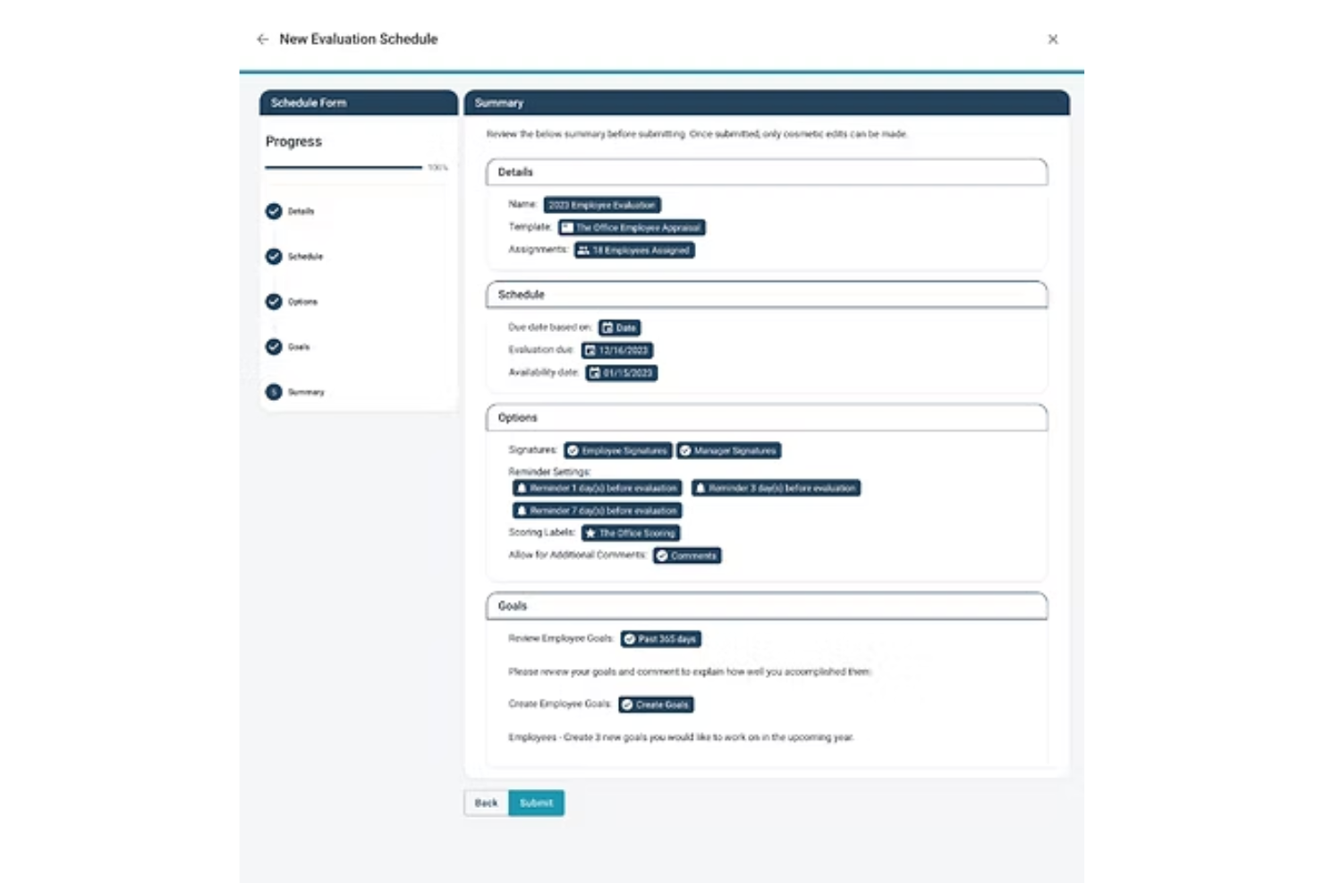 Express Evaluations screenshot - Las 10 mejores soluciones y herramientas de software de gestión del desempeño de 2026
