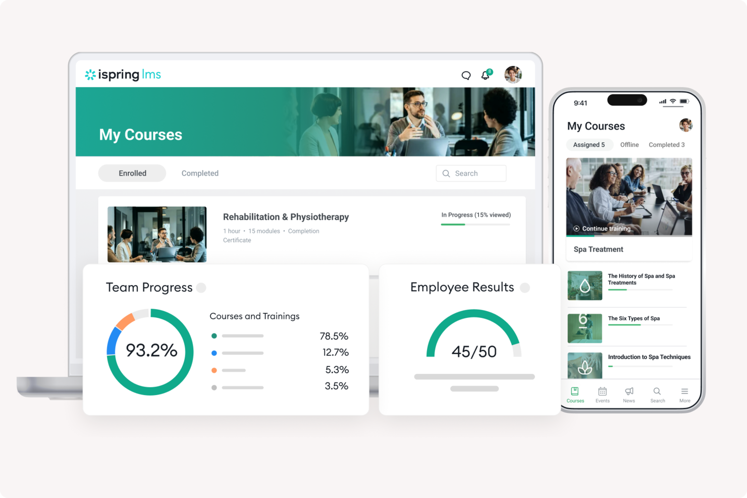 iSpring LMS screenshot - Los 10 Mejores Software de Mentoría Revisados en 2026