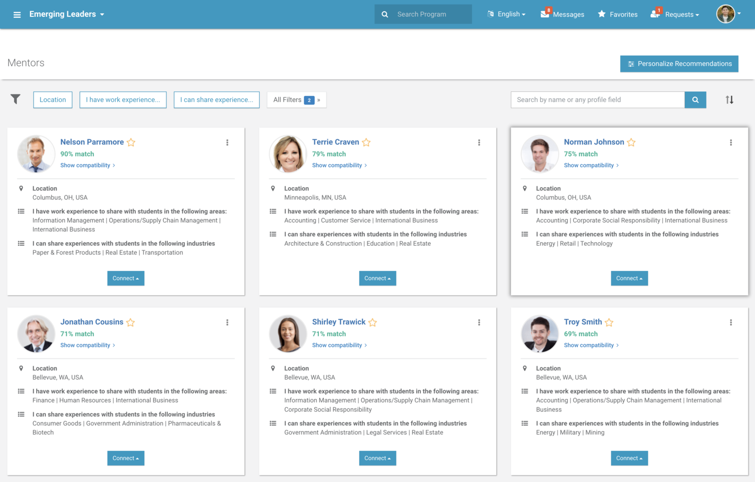Chronus screenshot - Los 10 Mejores Software de Mentoría Revisados en 2026