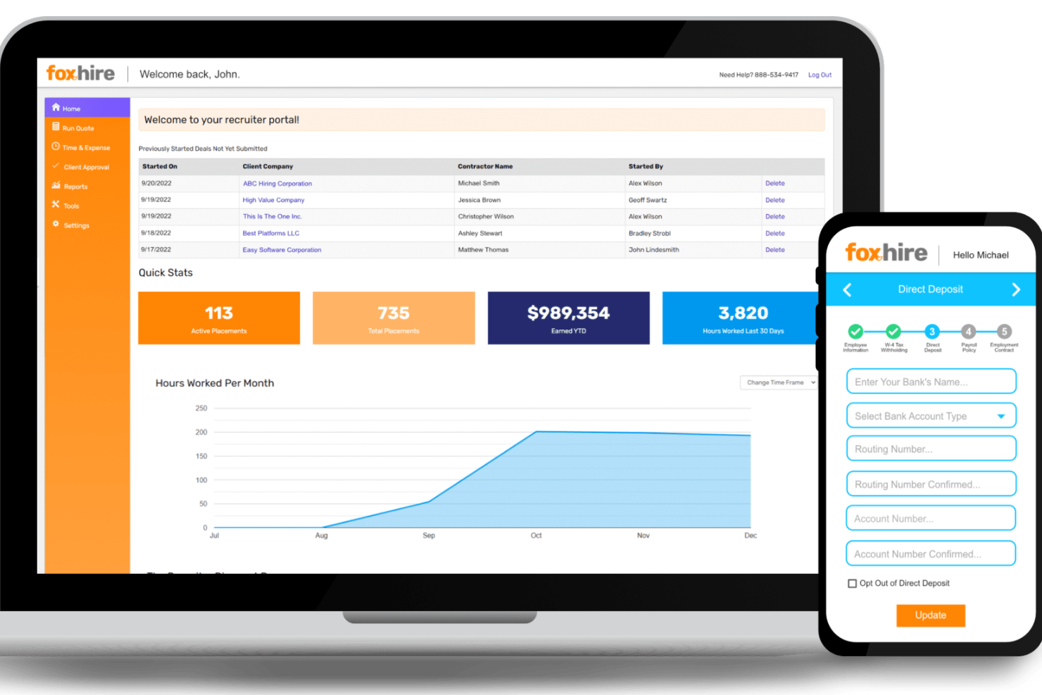 FoxHire screenshot - 10 Mejores Programas de Nómina Gratuitos para PYMES con Presupuesto Limitado en 2026