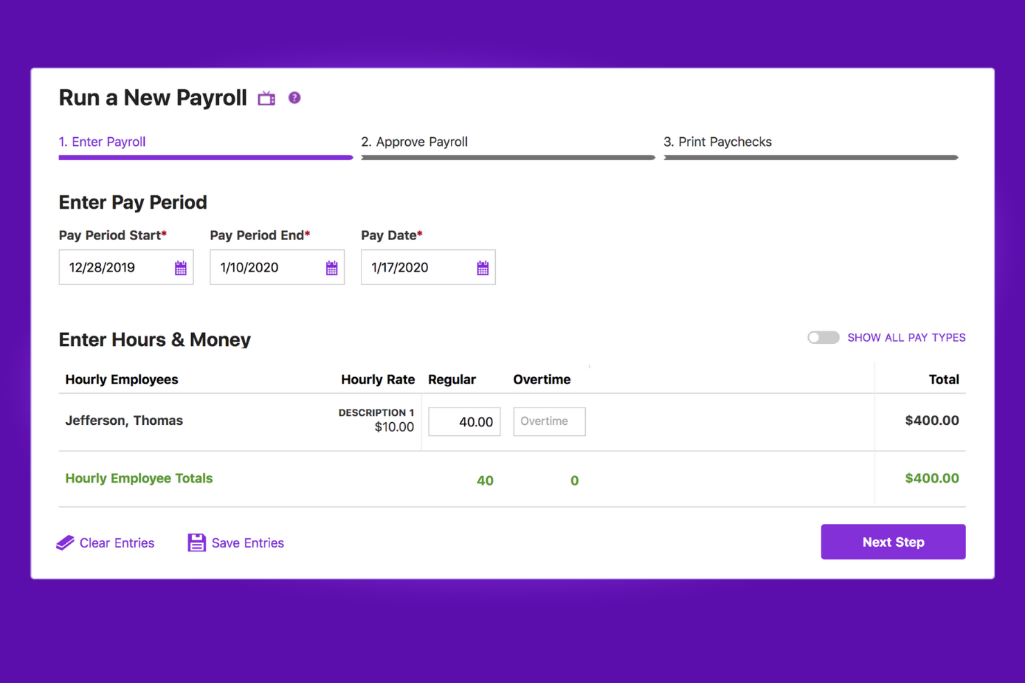 Patriot Payroll screenshot - 10 Mejores Programas de Nómina Gratuitos para PYMES con Presupuesto Limitado en 2026