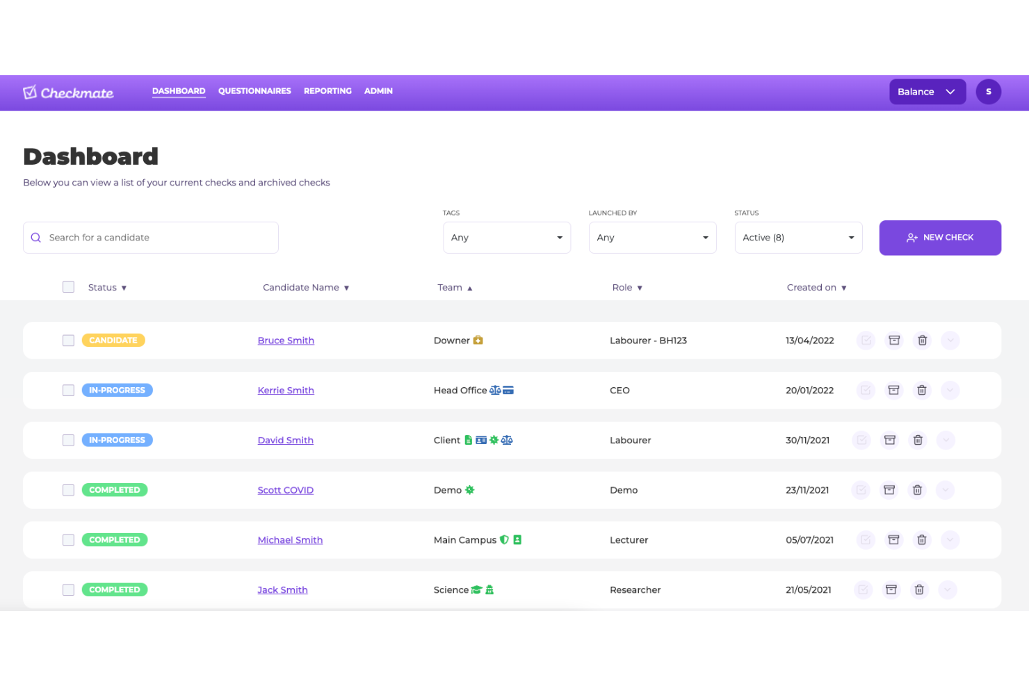 Checkmate screenshot - 10 Mejores Software de Verificación de Antecedentes de RRHH para Equipos en 2026