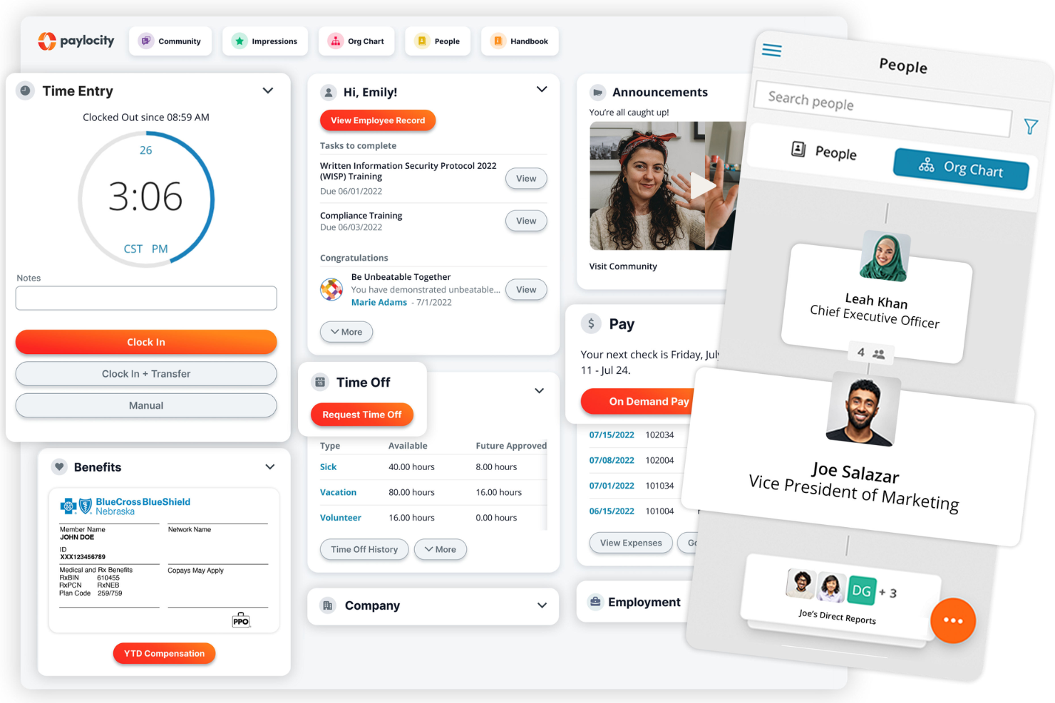 Paylocity screenshot - Los 10 Mejores Software de RR. HH. de 2026: Revisados y Comparados