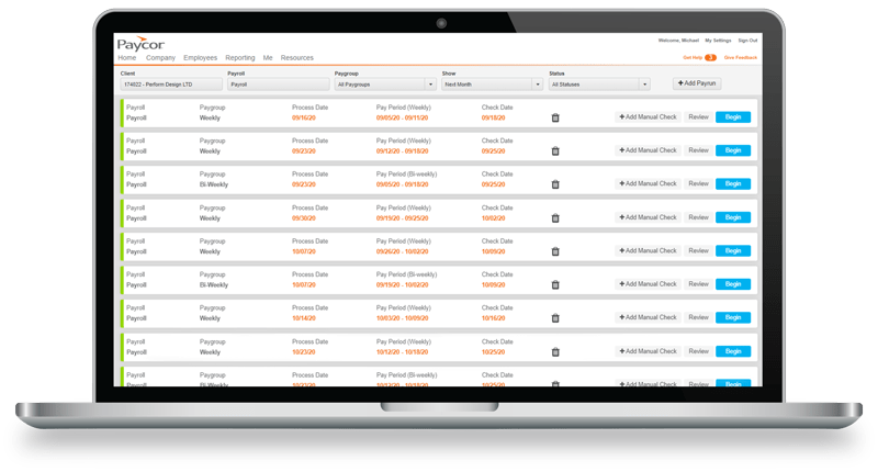 Paycor screenshot - 10 Mejores Programas de Nómina Automatizada Para Ahorrar Tiempo en 2026