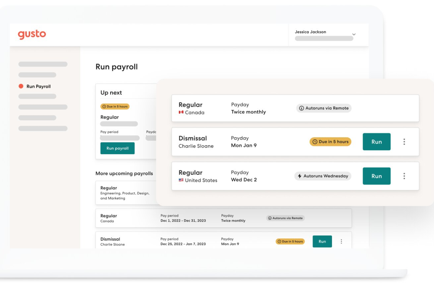 Gusto screenshot - 10 Mejores Servicios de Nómina Global para 2026