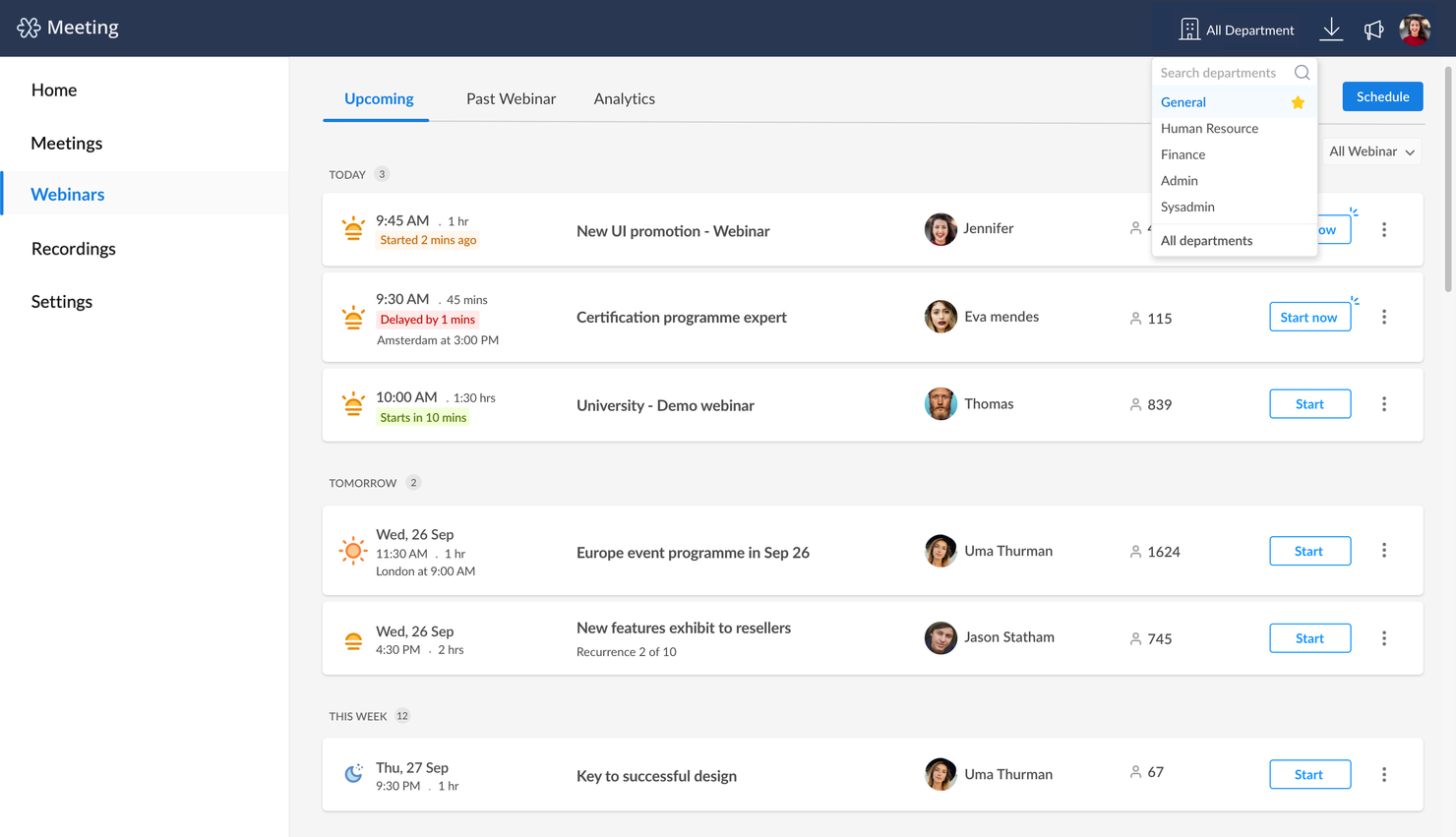 Zoho Meeting screenshot - Los 20 Mejores Programas para Conferencias Virtuales en 2026