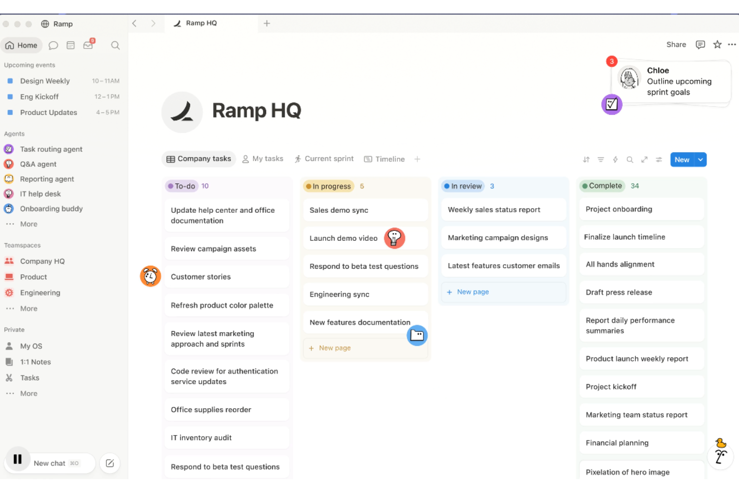 Notion screenshot - 10 beste productiviteitstools in 2026