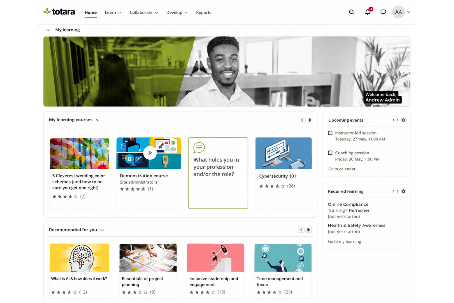 Totara screenshot - 10 Open source software voor vaardighedenbeheer in 2026