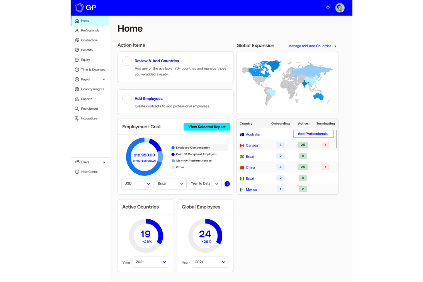 G-P screenshot - 10 beste loonadministratiesoftware voor teams op afstand in 2026