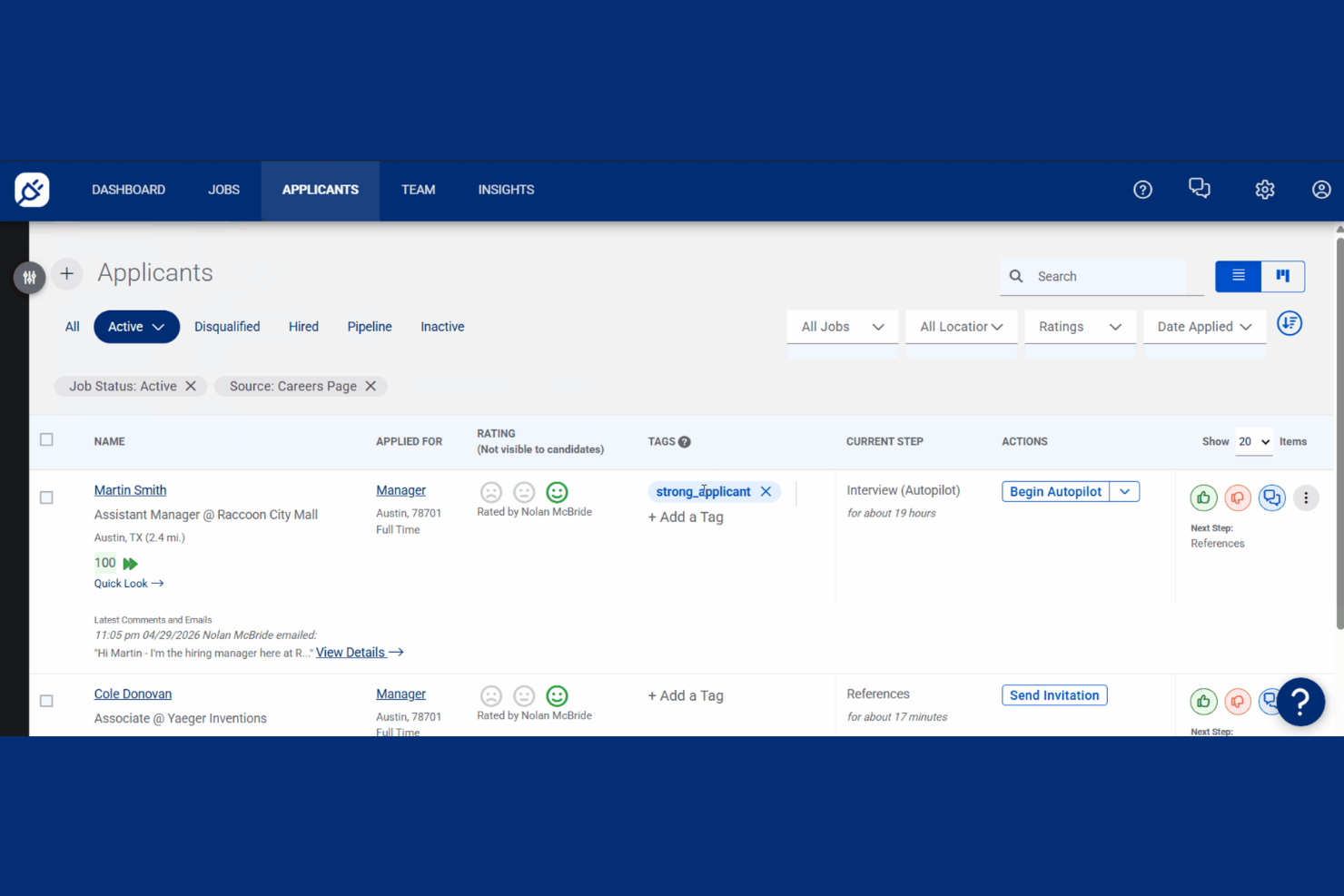 CareerPlug screenshot - 10 beste wervingssoftware voor elektriciens in 2026