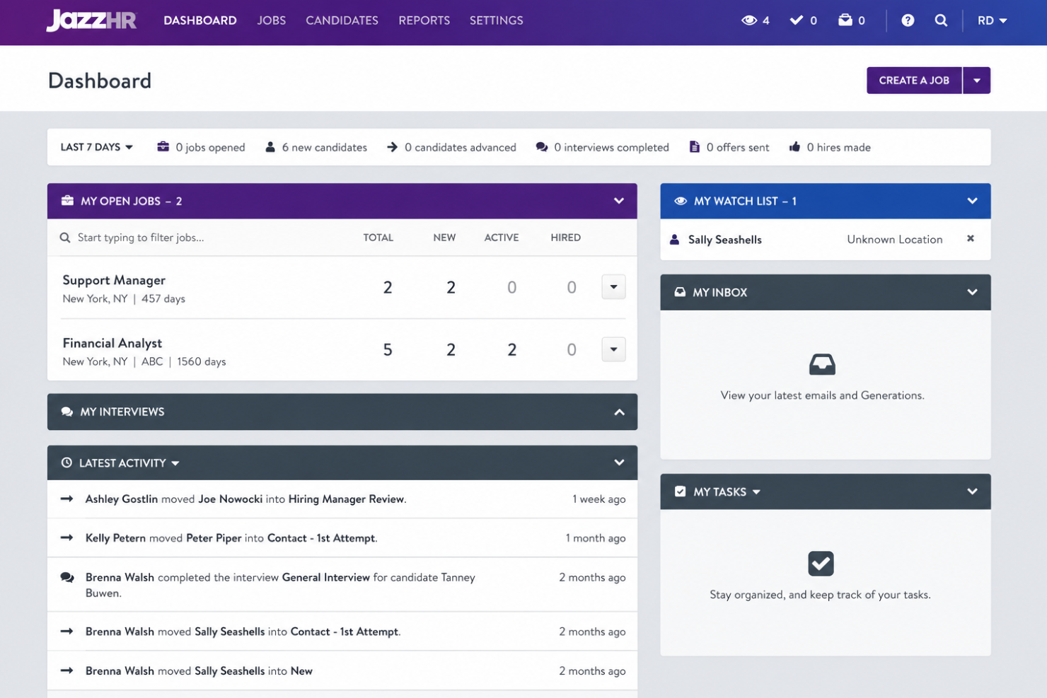 JazzHR screenshot - 10 beste kandidatenvolgsystemen voor marketingteams in 2026